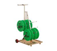 Support de bobine de câble portable, support de bobine de fil industriel robuste avec roulements de frein indépendants pour l'atelier électrique et l'utilisation de magasin de détail, Caddy en acier r