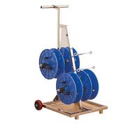 Support de bobine de câble portable, support de bobine de fil industriel robuste avec roulements de frein indépendants pour l'atelier électrique et l'utilisation de magasin de détail, Caddy en acier r