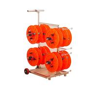Support de bobine de câble portable, support de bobine de fil industriel robuste avec roulements de frein indépendants pour l'atelier électrique et l'utilisation de magasin de détail, Caddy en acier r