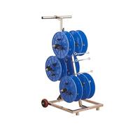 Support de bobine de câble portable, support de bobine de fil industriel robuste avec roulements de frein indépendants pour l'atelier électrique et l'utilisation de magasin de détail, Caddy en acier r