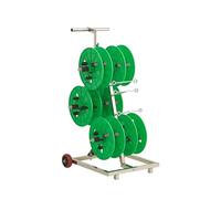 Support de bobine de câble portable, support de bobine de fil industriel robuste avec roulements de frein indépendants pour l'atelier électrique et l'utilisation de magasin de détail, Caddy en acier r