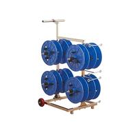 Support de bobine de câble portable, support de bobine de fil industriel robuste avec roulements de frein indépendants pour l'atelier électrique et l'utilisation de magasin de détail, Caddy en acier r