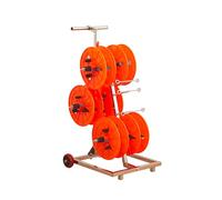 Support de bobine de câble portable, support de bobine de fil industriel robuste avec roulements de frein indépendants pour l'atelier électrique et l'utilisation de magasin de détail, Caddy en acier r