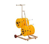 Support de bobine de câble portable, support de bobine de fil industriel robuste avec roulements de frein indépendants pour l'atelier électrique et l'utilisation de magasin de détail, Caddy en acier r