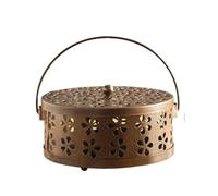 Support de bobine de moustique, boîte de bobine de moustique avec support de sécurité, porte-encens, support de brûleur de bobine de moustique de camping en plein air (poudre)