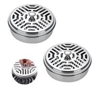 Support de bobine de moustique mobile, 2 pièces en spirale anti-moustiques en acier inoxydable, idéal pour la maison, le camping et les voyages