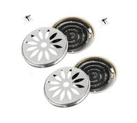 Support de Bobine de Moustique,Porte-Encens en Métal Classique,Supports en Spirale de Moustiques en Acier Inoxydable,(2 Pièces)
