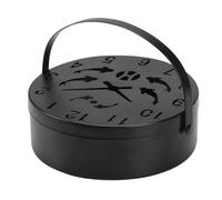 Support de Bobine d'Encens | Cendrier Anti-Fuites Réutilisable | Brûle-Encens à Bobine avec Couvercle,pour Salon Cour Jardin Terrasse Méditation Lecture Camping Sommeil