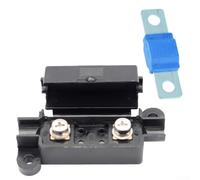 Support de boîte à fusibles robuste avec accessoires thermorétractables - Prend en charge 40 A pour diverses applications (100 A, bleu)