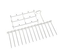 Support de Brochettes de Friteuse Support de Barbecue Vertical en Acier Inoxydable Pratique pour Les Dîners de Famille 14 Brochettes