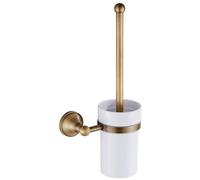 Support de brosse WC en bronze antique de luxe – Ensemble avec fixation murale, accessoires de salle de bain en laiton