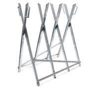 Support de bûche pliable - Acier galvanisé - 150 kg - 4 poignées