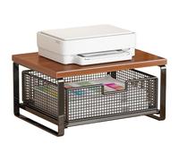 Support de bureau pour imprimante à double niveau, organiseur réglable | Petit support d'imprimante pour grille-pain, four, comptoir de cuisine, salle d'artisanat, maison, bureau, école, studio