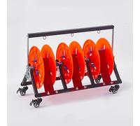 Support de câble électrique lourd avec roues, dévidoir professionnel | Support de fil électrique robuste avec roulettes, idéal pour organiser et dérouler des bobines de câble lourdes