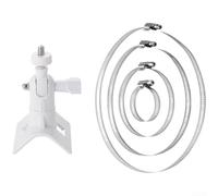 Support de caméra de surveillance polyvalent pour Arlo for Wyze for Blink - Support mural robuste avec support mural pivotant à 360° et collier de serrage flexible de 50 mm à 200 mm (blanc)