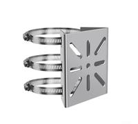 Support de caméra en acier inoxydable avec anneaux réglables pour poteaux de 100 mm et 200 mm, installation rapide sans perçage, pour panneau solaire PTZ dôme LED (100 mm)