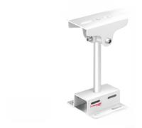 Support de caméra polyvalent en forme de bec de canard pivotant à 360 degrés en métal pour installation de tube mural CCTV surveillance Blanc 17 cm