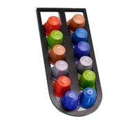Support de capsules de café robuste en plastique rouge pour alternative au stockage des dosettes avec dos solide. Design compact pour l'organisation du comptoir de cuisine et l'utilisation au bureau
