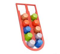Support de capsules de café robuste en plastique rouge pour alternative au stockage des dosettes avec dos solide. Design compact pour l'organisation du comptoir de cuisine et l'utilisation au bureau