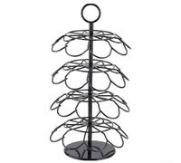 Support de capsules de café rotatif pour 36 capsules, support à 4 étages pour étagère avec base à 360° pour ranger différentes variétés, accessoires peu encombrants pour cuisine et bureau, noir