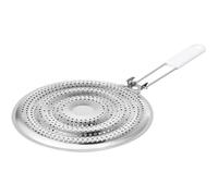 Support de Casserole Rond en Acier Inoxydable Argenté, 1 Pièce | Poignée Creuse, Surface Lisse, Usage sur Cuisinière Électrique et Mijotage, pour Petits Récipients