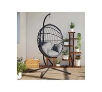 VIDAXL -Standard pour chaise suspendue -Acier -Anthracite -Sélectionné