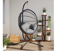 vidaXL Châssis de chaise suspendue sans panier – acier noir
