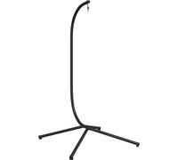 Support de chaise suspendue en forme d'œuf sans panier noir acier