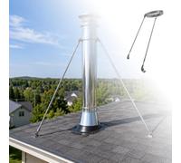 Support de Cheminée de Toit, Tiges de Renforcement pour Conduit Extérieur | Aide à renforcer l'installation et à maintenir l'alignement des éléments verticaux(210mm/8.3in Hoop Dia)