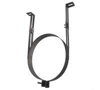 Support de cheminée réglable en acier inoxydable, pince de tube de fumée de 15,2 cm pour tuyau de cheminée de 150 mm, support mural robuste pour cheminée, poêle à bois, Noir, 20 cm