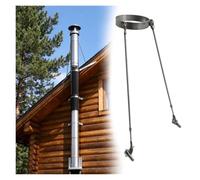 Support de conduit de cheminée en acier inoxydable, avec 2 vis d’expansion | Étrier de soutien pour conduit de cheminée poêle à bois, empêche le tuyau de bouger(7.0 inch(180mm) Dia)
