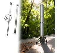 Support de Conduit de cheminée en Acier Inoxydable - Fixation Murale par Collier de Serrage pour tubage, Support de Tuyau métallique de 260 mm, Anneau de Serrage argenté résistant pour Une i