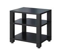 Support de contenus AV robuste pour tourne-disque, tour de rangement mobile, centre de divertissement, noir profond, 60 x 48 x 58 cm - Solution d'affichage élégante et fonctionnelle