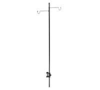 Support de Cordon en Fer Métallique à Double Crochet Noir | Brassard Pliable, Pince Réglable, Bord de Table Compatible, pour Buanderies et Ateliers de Couture
