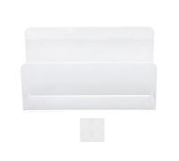 Support de courrier en acrylique noir, organiseur de documents autonome, trieur d'enveloppes, support de lettres avec bords arrondis pour cartes de visite et comptoir (Transparente)