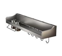 Support de Couteau de Cuisine - 40x13.5x7cm Mural Sans Perçage | Étagère de Rangement Et Bloc à Couteaux Pour La Maison Comptoir Armoire Ustensiles de Cuisine Organisateur