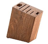 Support de couteaux HEZHEN B38 avec 6 emplacements boîte en carton en bois de noyer
