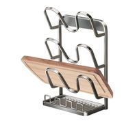Support de couvercle de casserole - 2 tailles, organiseur de couvercle de poêle dans l'étagère de placard, étagère de rangement de cuisine antidérapante pour cuillère, fourchette, spatule, louche à