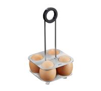 GEFU Support de cuisson BRUNCH pour 4 œufs – Acier inoxydable – Argent