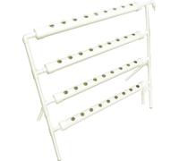 Support de culture hydroponique, 4 niveaux, 36 emplacements pour plantes, BLANC