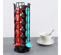 Support De Dosettes De Café Rotatif À 24 Capsules, unicolore, Noir/marron, Grande Capacité, 1 Pièce Taille UniqueFer
