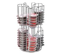 Support de dosettes de café - Support de rangement rotatif en fer chromé | Organiseur de capsules de cuisine | Distributeur rotatif de 64 personnes pour économiser de l'espace