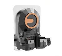 Support de douche en ABS auto-adhésif sans perçage (gris) | Rotation à 360 degrés, angle de faisceau réglable, positionnement flexible, s'adapte à toutes les hauteurs d'utilisateur