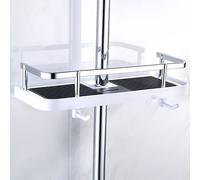 Support De Douche En Acier Inoxydable Durable Avec Hauteur Réglable Et Conception Résistante À La Rouille Pour Un Rangement Organisé De La Salle De Bain