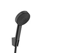 Hansgrohe – Set pomme de douche Pulsify S – 1 jet, support 105mm, flexible 125cm, EcoSmart+ noir mat