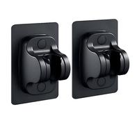 Support de douche mural sans perçage 2 pcs - réglable, adhésif, universel noir