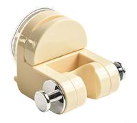 Support de douche non permanent avec base ventouse, bras de support réglable pour une direction ciblée de l'eau, compatible avec les fixations standard (beige)