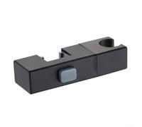 Support de douche rectangulaire compatible avec tuyau avec base fixe et réglage rotatif pour les installations de douche à tube carré de 30 x 18 mm (noir)
