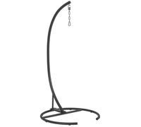 Support de fauteuil suspendu - Outsunny - base ronde en métal robuste - pour balançoire/œuf/fauteuil hamac - Ø 102 x 195 cm - noir