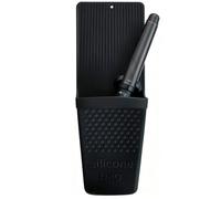 Support de fer à friser, support d'outils chauds en silicone avec résistance à la chaleur et aspiration, 35,6 x 12,7 x 10,2 cm, organisateur de comptoir pour baguettes de coiffage, étui de voyage